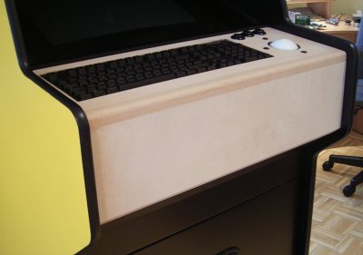 Trackball mounted in control panel