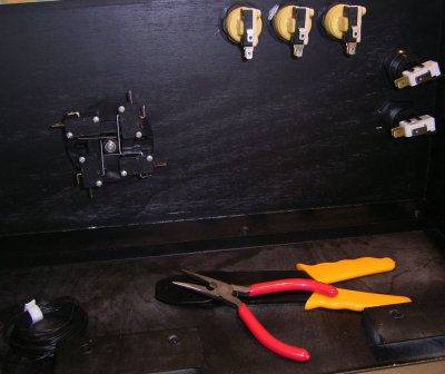 Backside of the Q*bert control panel