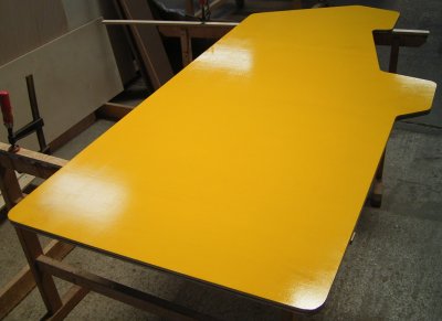 The yellow finish