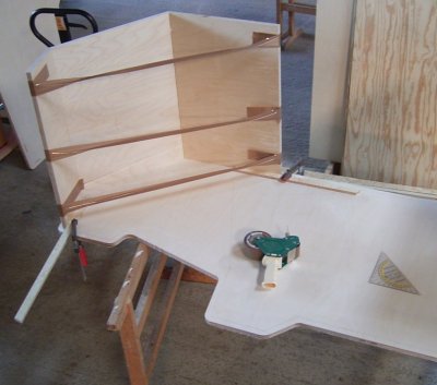 glueing the parts together